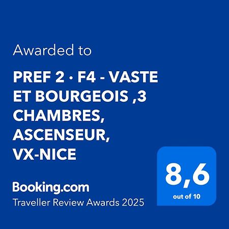 Pref 2 - F4 - Vaste Et Bourgeois ,3 Chambres, Ascenseur, Vx-นีซ ภายนอก รูปภาพ